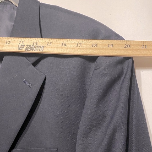 SALE!!! Y2K Sophisticated LRL Suit Coat Old Money WoolMark Lined Plus M48 Blue - Picture 9 of 12